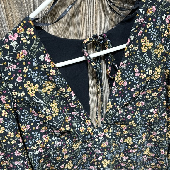 Floral Long Sleeved Mini Dress - Picture 2 of 6